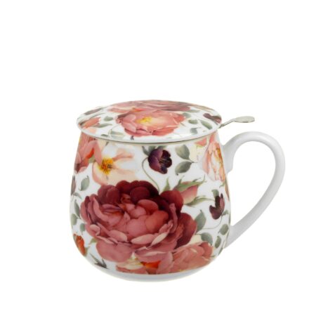 kubek z zaparzaczem spring roses white