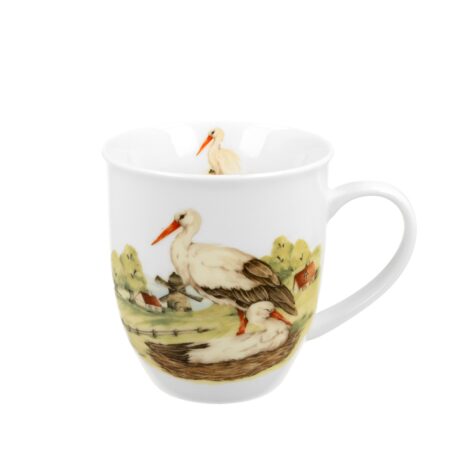 kubek z bocianem