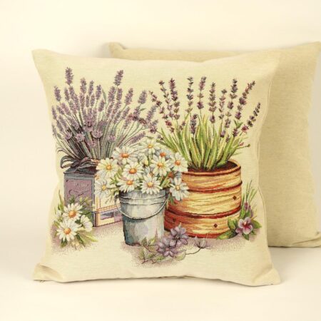 poszewka lawenda i stokrotki